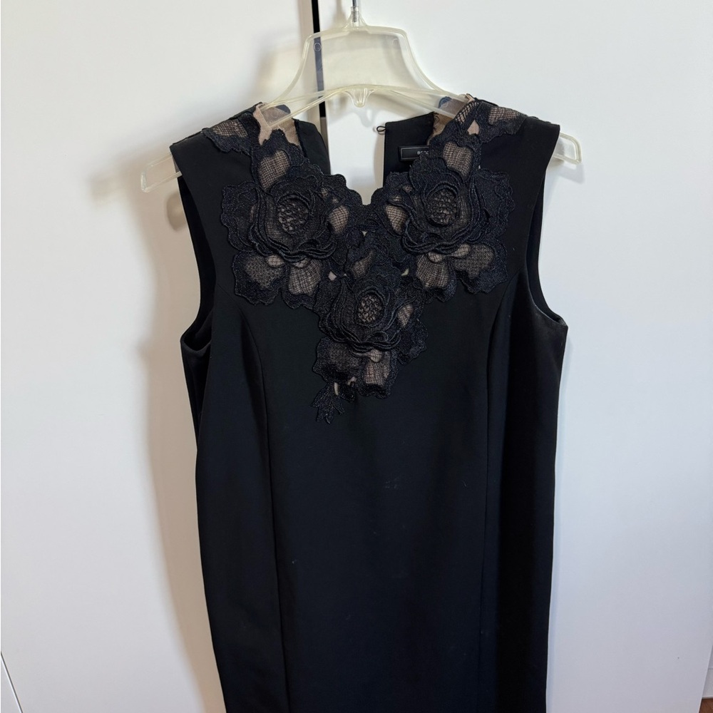 BCBG floral lace black cocktail dress